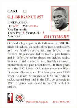 1995 JOGO #12 O.J. Brigance Back