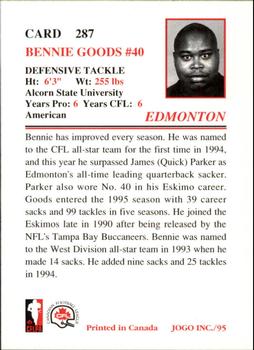 1995 JOGO #287 Bennie Goods Back