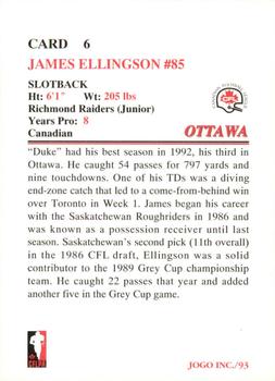 1993 JOGO #6 James Ellingson Back