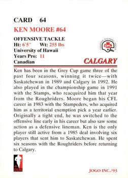 1993 JOGO #64 Ken Moore Back
