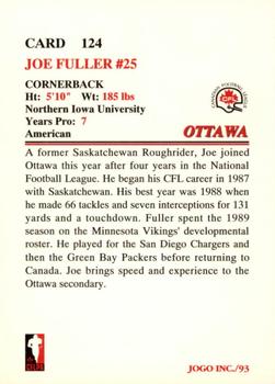 1993 JOGO #124 Joe Fuller Back