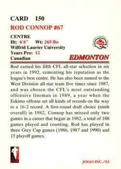 1993 JOGO #150 Rod Connop Back