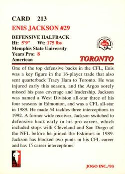 1993 JOGO #213 Enis Jackson Back