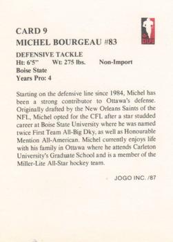 1987 JOGO #9 Michel Bourgeau Back