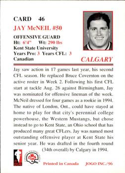 1996 JOGO #46 Jay McNeil Back
