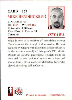 1996 JOGO #157 Michael Hendricks Back