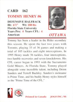 1996 JOGO #162 Tommy Henry Back