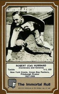 1975 Fleer Football Patches - Immortal Roll #17 Cal Hubbard Front