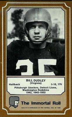1975 Fleer Football Patches - Immortal Roll #26 Bill Dudley Front