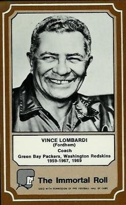 1975 Fleer Football Patches - Immortal Roll #32 Vince Lombardi Front