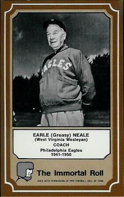 1975 Fleer Football Patches - Immortal Roll #69 Greasy Neale Front