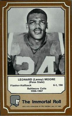 1975 Fleer Football Patches - Immortal Roll #83 Lenny Moore Front