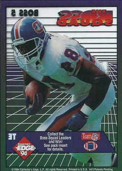1994 Collector's Edge - The Boss Squad Promos #5 Shannon Sharpe Back