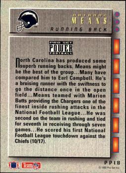 1993 Pro Set Power Update - Power Prospects #PP18 Natrone Means Back