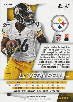 2014 Panini Prizm - Red White And Blue Prizm #47 Le'Veon Bell Back