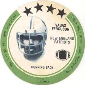 1981 Holsum Discs #NNO Vagas Ferguson Front