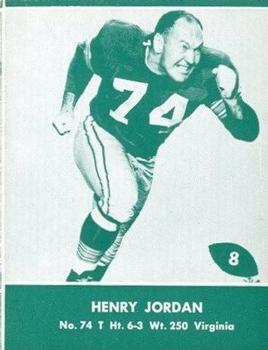 1961 Lake to Lake Green Bay Packers #8 Henry Jordan Front