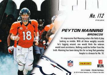 2014 Panini Prizm - Intros Prizm #I12 Peyton Manning Back