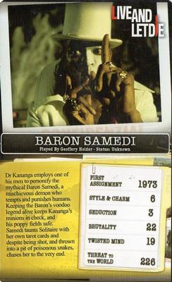 2008 Top Trumps Limited Editions 007 The Best of James Bond #NNO Baron Samedi Front