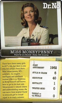 2008 Top Trumps Limited Editions 007 The Best of James Bond #NNO Miss Moneypenny Front