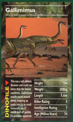 2003 Top Trumps Dinosaurs #NNO Gallimimus Front