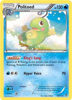 2014 Pokemon XY Furious Fists #18 Politoed Front
