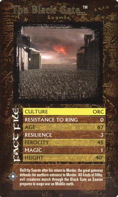 2003 Top Trumps Lord of the Rings Booster Pack #NNO The Black Gate Front