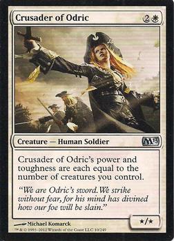 2012 Magic the Gathering 2013 Core Set #10 Crusader of Odric Front