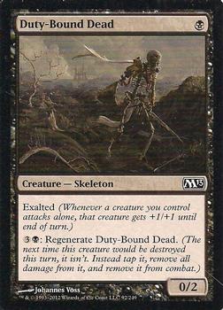 2012 Magic the Gathering 2013 Core Set #92 Duty-Bound Dead Front