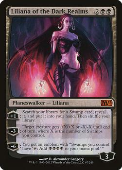 2012 Magic the Gathering 2013 Core Set #97 Liliana of the Dark Realms Front