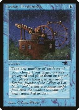 1994 Magic the Gathering Antiquities #NNO Drafna's Restoration Front