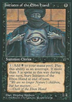 1994 Magic the Gathering Fallen Empires #NNO Initiates of the Ebon Hand Front