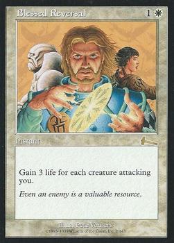 1999 Magic the Gathering Urza's Legacy #2 Blessed Reversal Front