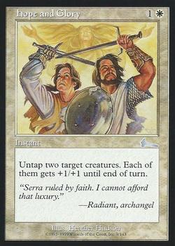 1999 Magic the Gathering Urza's Legacy #9 Hope and Glory Front