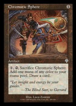 2000 Magic the Gathering Invasion #299 Chromatic Sphere Front