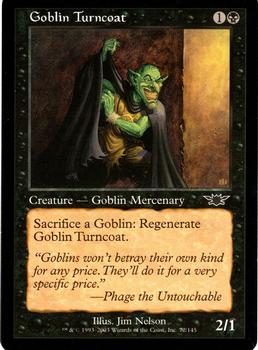 2003 Magic the Gathering Legions #72 Goblin Turncoat Front