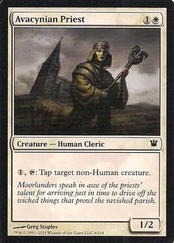 2011 Magic the Gathering Innistrad #4 Avacynian Priest Front