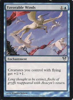 2012 Magic the Gathering Avacyn Restored #51 Favorable Winds Front