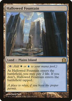 2012 Magic the Gathering Return to Ravnica #241 Hallowed Fountain Front