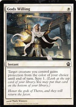 2013 Magic the Gathering Theros #16 Gods Willing Front