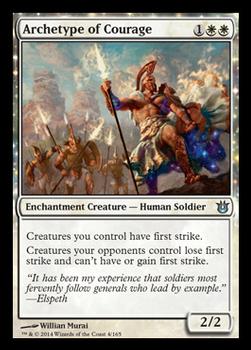2014 Magic the Gathering Born of the Gods #4 Archetype of Courage Front