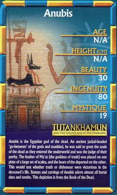 2007 Top Trumps Ancient Egypt Tutankhamun and the Golden Age of the Pharaohs #NNO Anubis Front