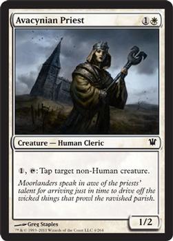 2011 Magic the Gathering Innistrad - Foil #4 Avacynian Priest Front