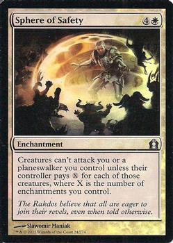 2012 Magic the Gathering Return to Ravnica - Foil #24 Sphere of Safety Front