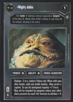 2000 Decipher Star Wars CCG Jabba's Palace Sealed Deck #NNO Mighty Jabba Front
