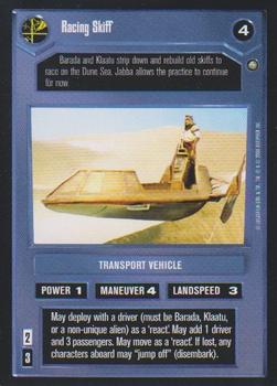 2000 Decipher Star Wars CCG Jabba's Palace Sealed Deck #NNO Racing Skiff Front
