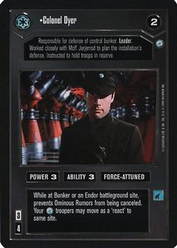 1999 Decipher Star Wars CCG Endor #NNO Colonel Dyer Front