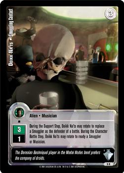 2001 Decipher Jedi Knights TCG: Masters of the Force #5L Doikk Na'ts - Smuggling Contact Front