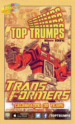 2014 Top Trumps Transformers Celebrating 30 Years #NNO Bumblebee Back