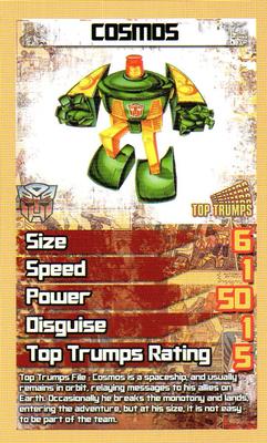 2014 Top Trumps Transformers Celebrating 30 Years #NNO Cosmos Front